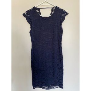 Vero Moda Navy Blue Lace Dress